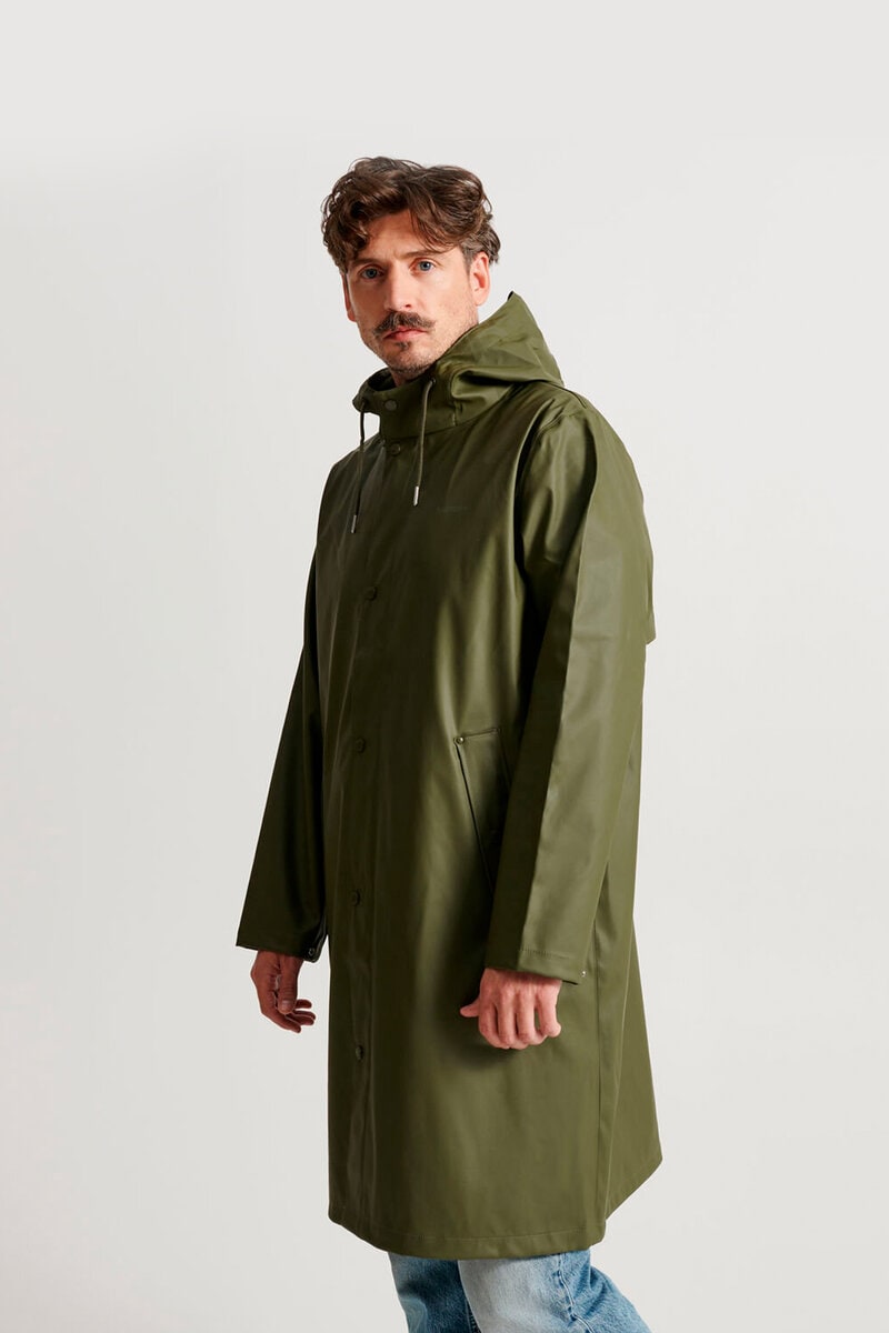 Rubberized raincoat mens online